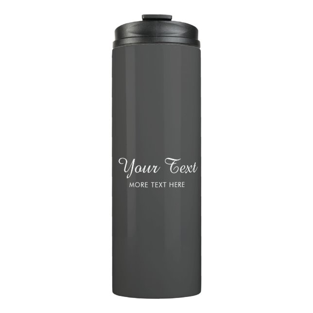 Your Photo Or Logo Add Text Modern Typography Thermal Tumbler (Front)