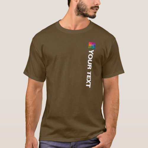 Your Photo Or Logo Mens Modern Double Sided Print T_Shirt