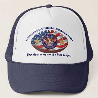 Your photo, or my one of a kind designs. trucker hat