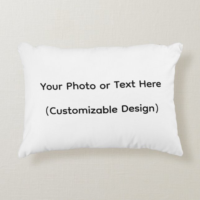 Your Photo or Text Here (Customizable Design) Accent Pillow (Front)