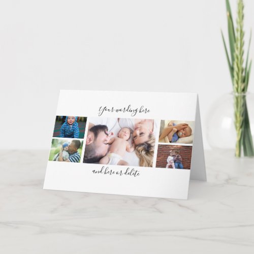 YOUR photo our family any occasion with script Card