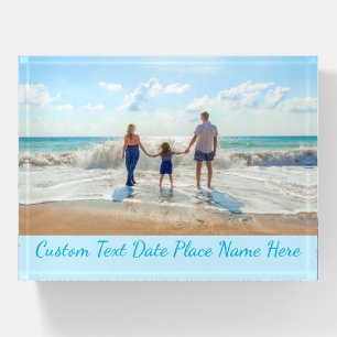 Your Photo Paperweight Gift with Custom Text