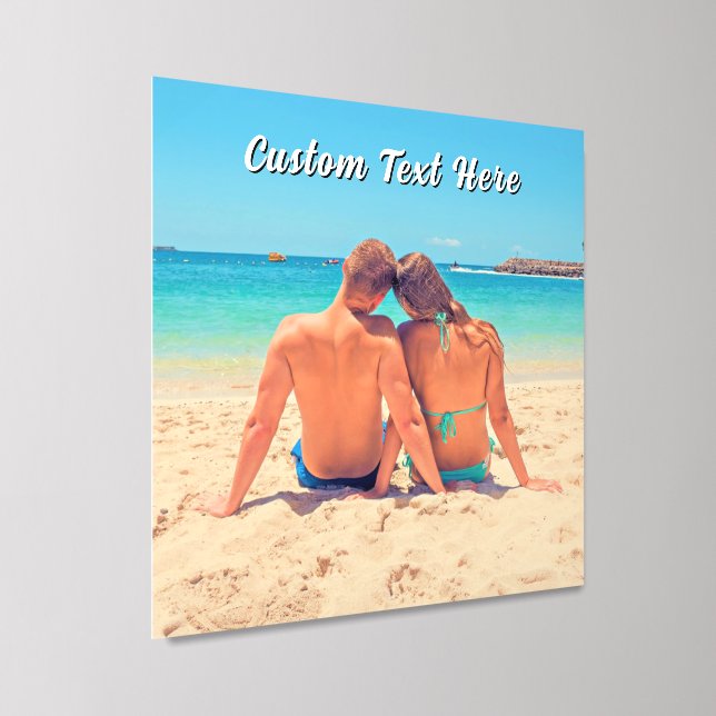 Your Photo Peel and Stick Wall Tile Custom Text (Angled)