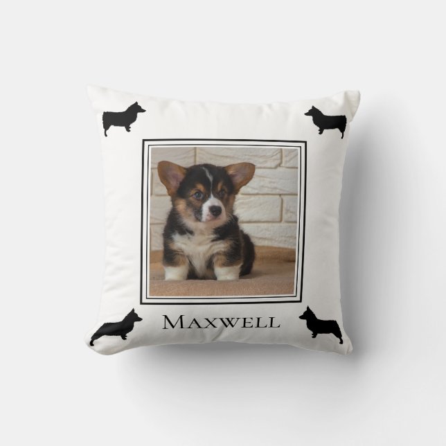 Your Photo Pembroke Welsh Corgi Throw Pillow (Front)