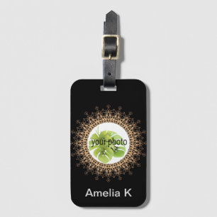Your photo, personalize, initials, simple luggage tag