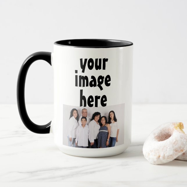 your photo personalized coffee mugs (With Donut)