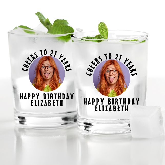 Your Photo Personalized Funny Custom Party Favors Whiskey Glass (Creator Uploaded)