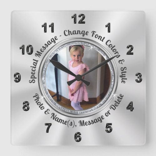 Your Photo Personalized Wall Clocks Photo Clocks