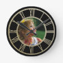 Your Photo Personalized With Roman Numerals Round Clock