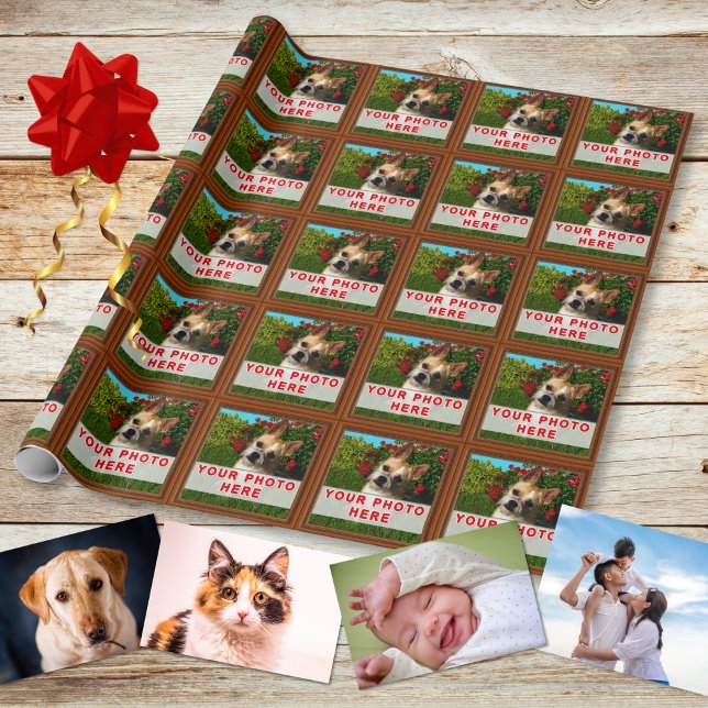 YOUR PHOTO Personalized Wrapping Paper (PHOTO Wrapping Paper. Dog Photo Wrapping Paper. Custom photo wrapping paper. Cat gift wrap, or pet.)