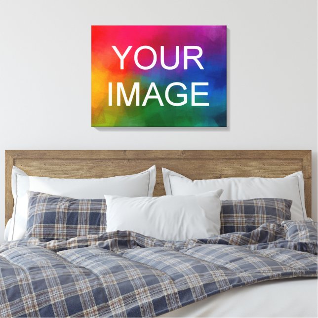 Your Photo Picture Image Logo Template High Class Canvas Print (Insitu(Bedroom))