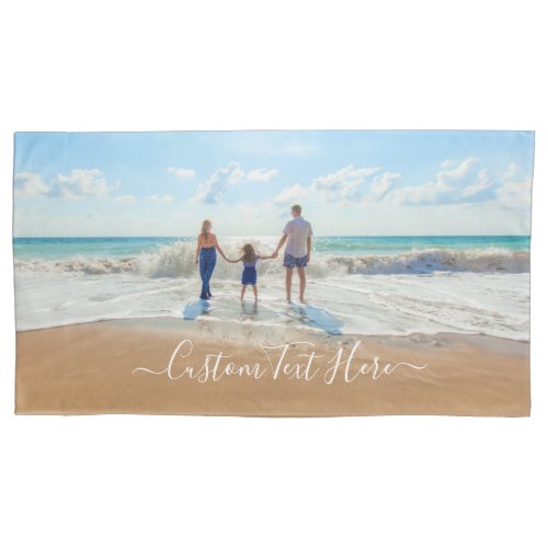 Your Photo Pillow Case with Custom Text