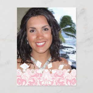 Your Photo Pink Graduation Open House Invitation Postcard