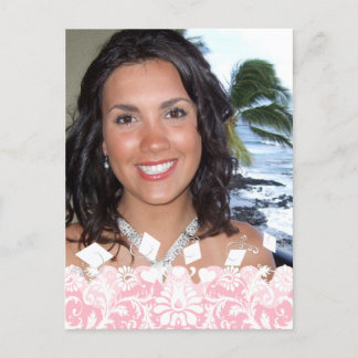 Your Photo Pink Graduation Open House Invitation Postcard