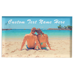 Your Photo Place Card Holder with Custom Text Name