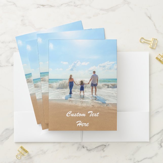 Your Photo Pocket Folder with Custom Text (In Situ)