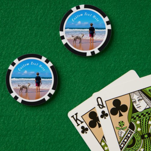 Your Photo Poker Chips Gift with Custom Text