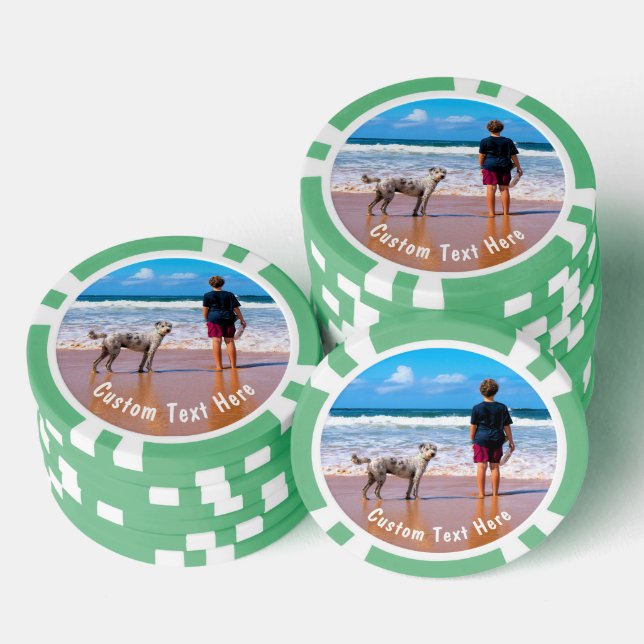 Your Photo Poker Chips with Custom Text (Stack)