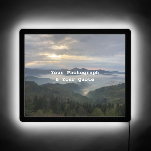 Your Photo  Quote Simple Typography Overlay LED Sign