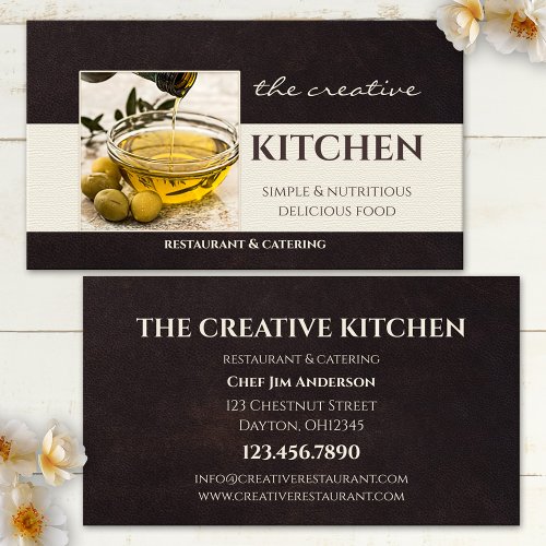 Your Photo Restaurant Catering Business Card
