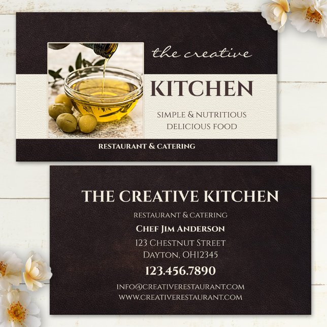 Your Photo Restaurant Catering Business Card (Creator Uploaded)