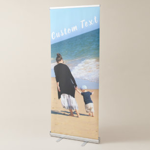 Your Photo Retractable Banner with Custom Text