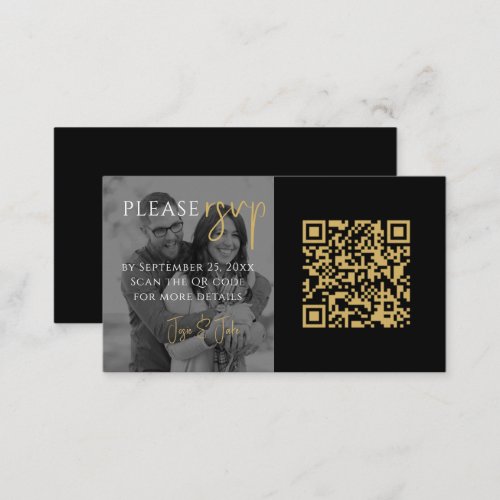 Your Photo RSVP with QR Code enclosure card