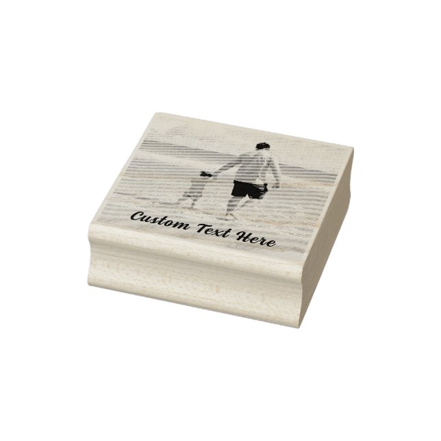 Your Photo Rubber Stamp Personalized Text (Stamp)