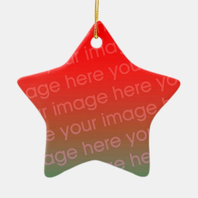 Your Photo Star Shape Christmas Ornament Template (Front)