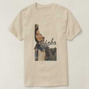YOUR PHOTO State Of Idaho Shape T-shirt