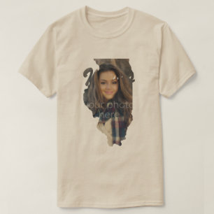 YOUR PHOTO State Of Illinois Shape T-shirt