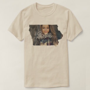 YOUR PHOTO State Of Iowa Shape T-shirt
