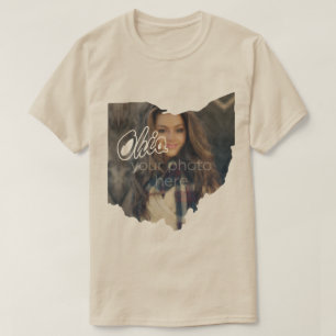 YOUR PHOTO State Of Ohio Shape T-shirt