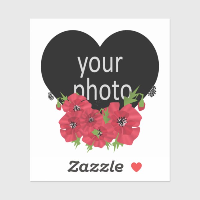 Your photo sticker, your photo, flowers, holiday, sticker (Sheet)