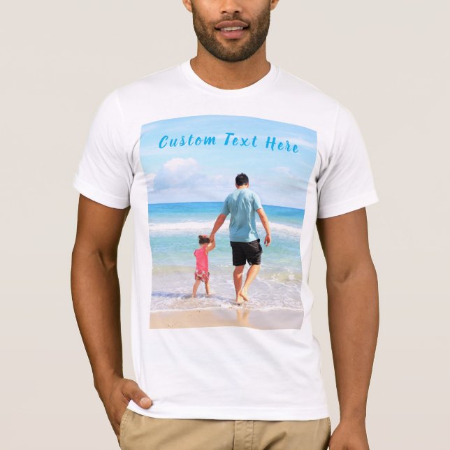 Your Photo T-Shirt with Custom Text (Front)
