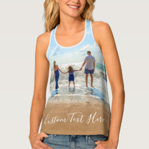 Your Photo Tank Top with Custom Text