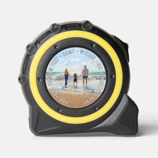 Your Photo Tape Measure Gift with Custom Text (Front)