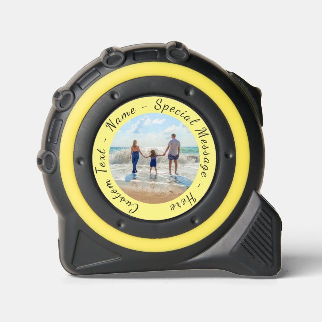 Your Photo Tape Measure Gift with Custom Text (Front)