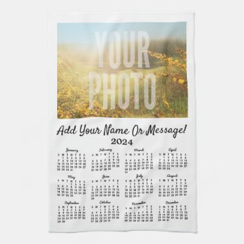 Your Photo Tea Towel Calendar by trendyteeshirts at Zazzle