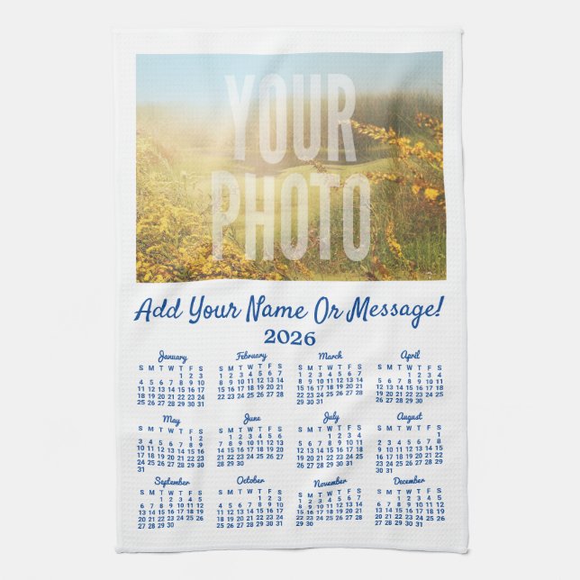 Your Photo Tea Towel Calendar (Vertical)