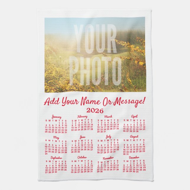 Your Photo Tea Towel Calendar (Vertical)