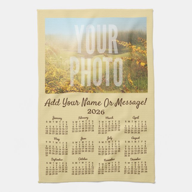 Your Photo Tea Towel Calendar (Vertical)