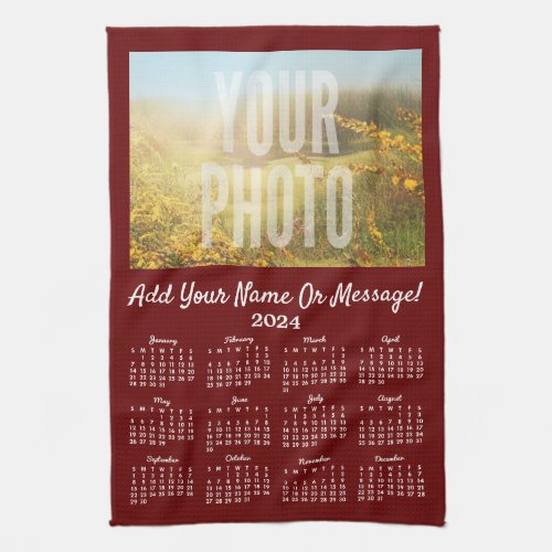 Your Photo Tea Towel Calendar