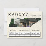 Your Photo Tennessee Shaped Cutout Custom QSL Postcard