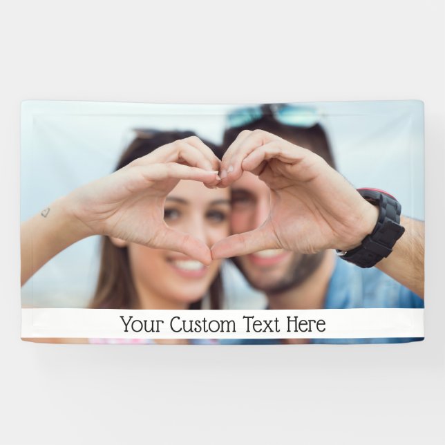 YOUR Photo & Text custom banner (Horizontal)