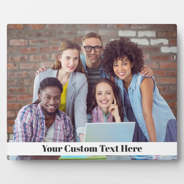 YOUR PHOTO & TEXT custom plaque (Front)
