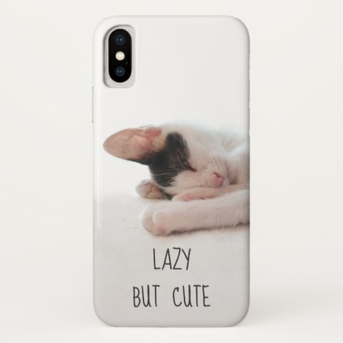 Your Photo  Text Simple Handwritten Typography iPhone X Case