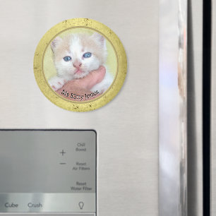 Your Photo/Text -Traditional Annual Gift - Golden Magnet