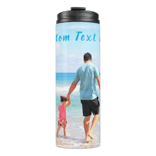 Your Photo Thermal Tumbler Gift with Custom Text