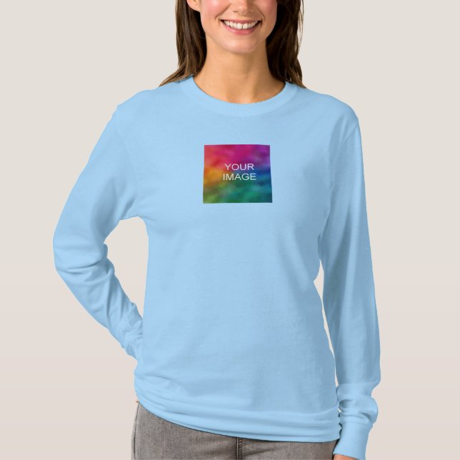 Your Photo to Womens Long Sleeve Double Sided T-Shirt (Front)
